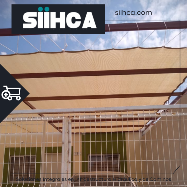 Malla Sombra Raschel 90% SIIHCA | 4x4 m | Beige |