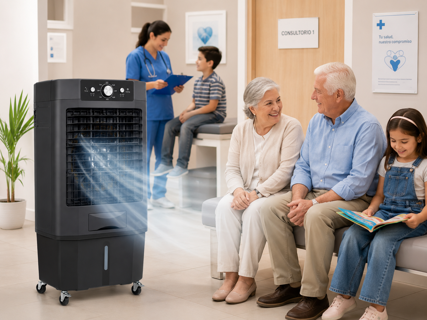 Enfriador de Aire Evaporativo Metálico LUVISA COOLERS YS-M1530 | Serie METAL | 23,000 m³/h | 110 L - Imagen 2